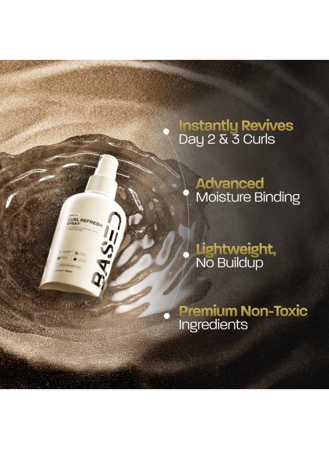 Based Curl Refresh Spray - Instantly Revive & Define Curls Without Buildup - Lightweight Hydrating Formula with Bamboo & Hibiscus Extract - Non-Toxic, Paraben Free (6.8 fl oz, Pack of 1) - Image 2